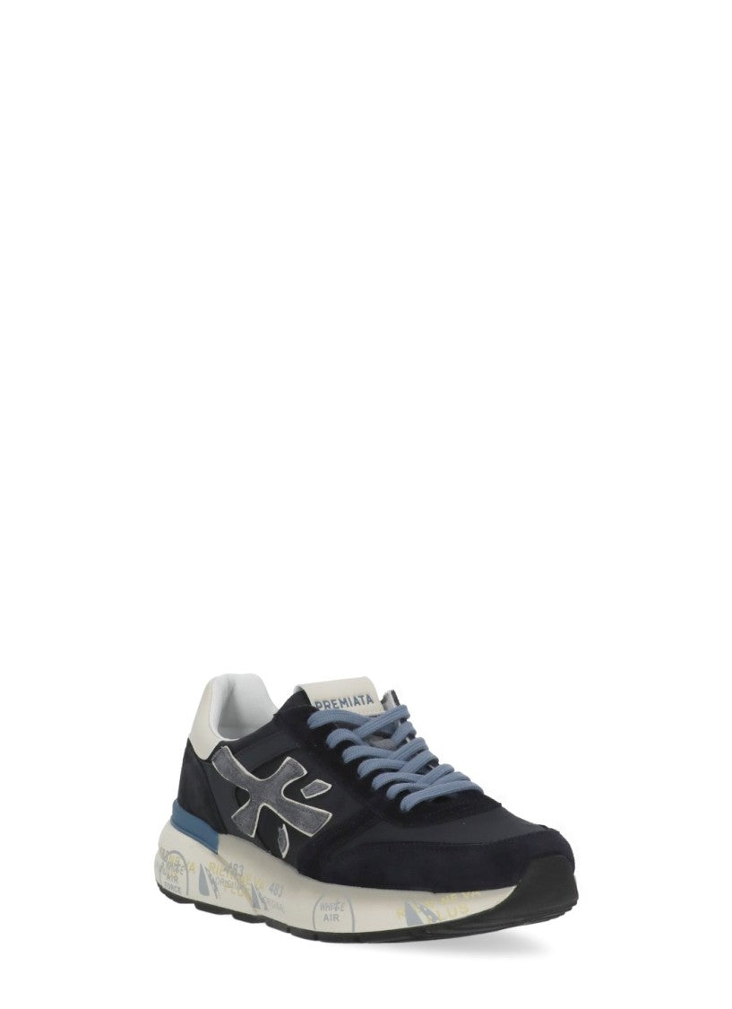 Premiata Blue Mick 7716 Suede-Blend Sneakers