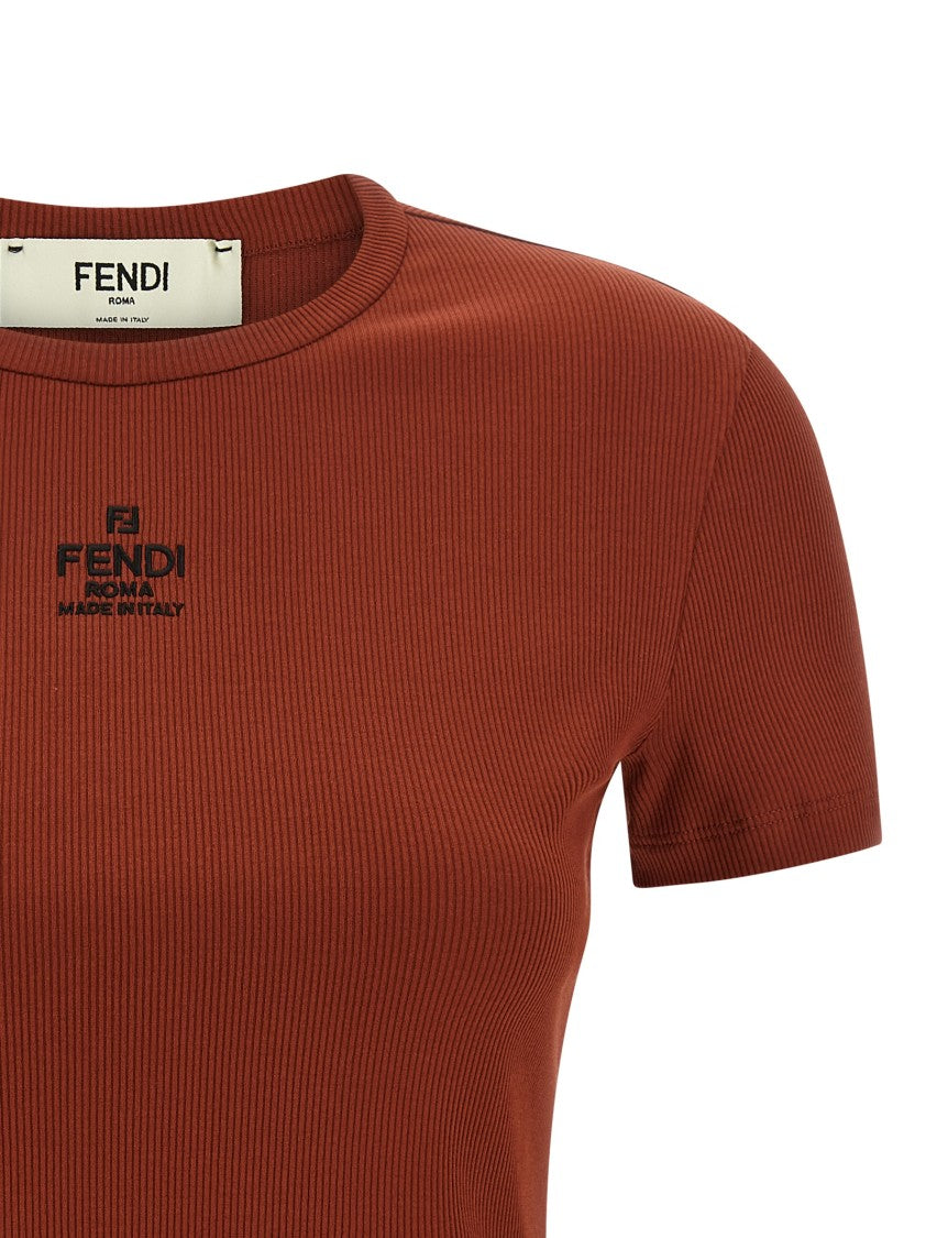 Fendi Logo Embroidery Top