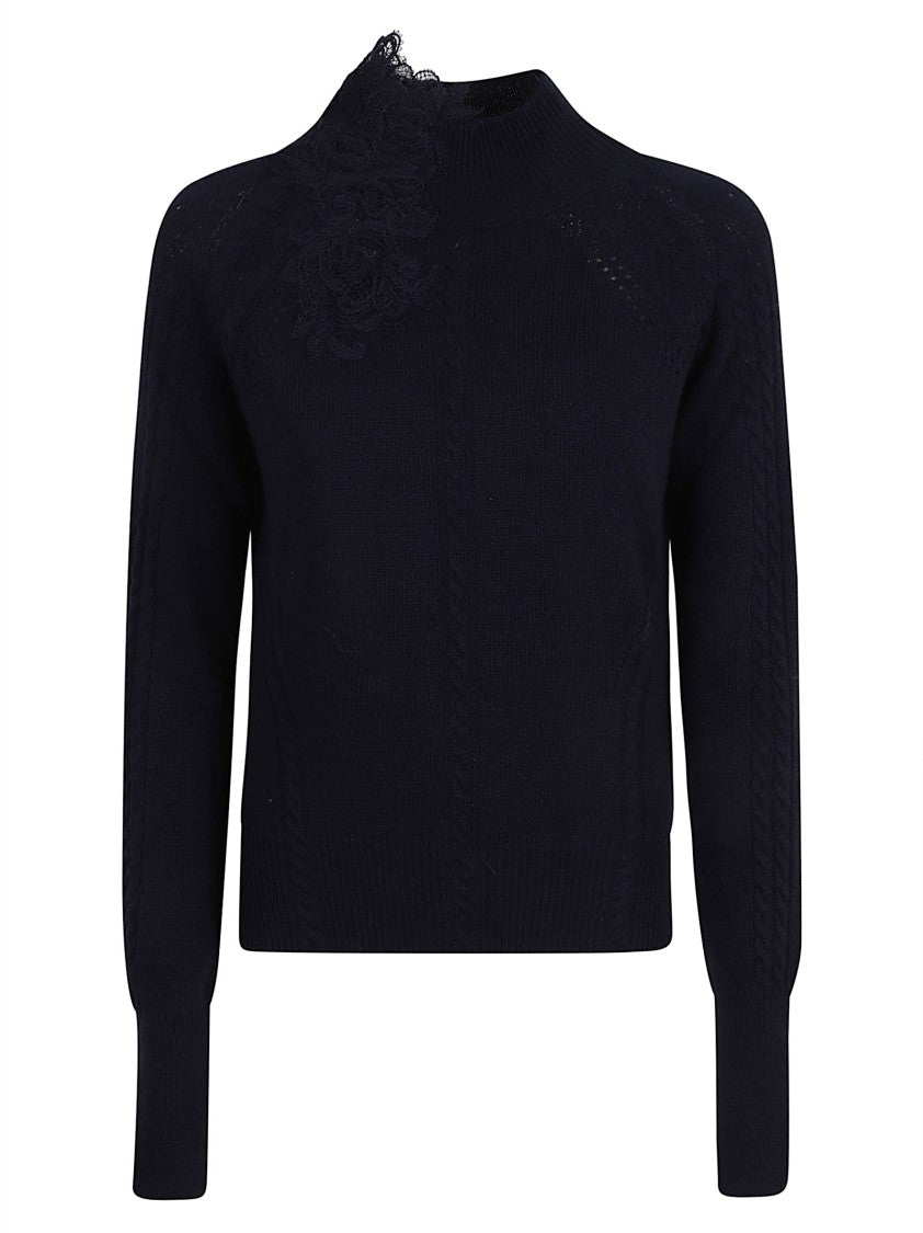 Ermanno Scervino Long Sleeve High Neck Sweater