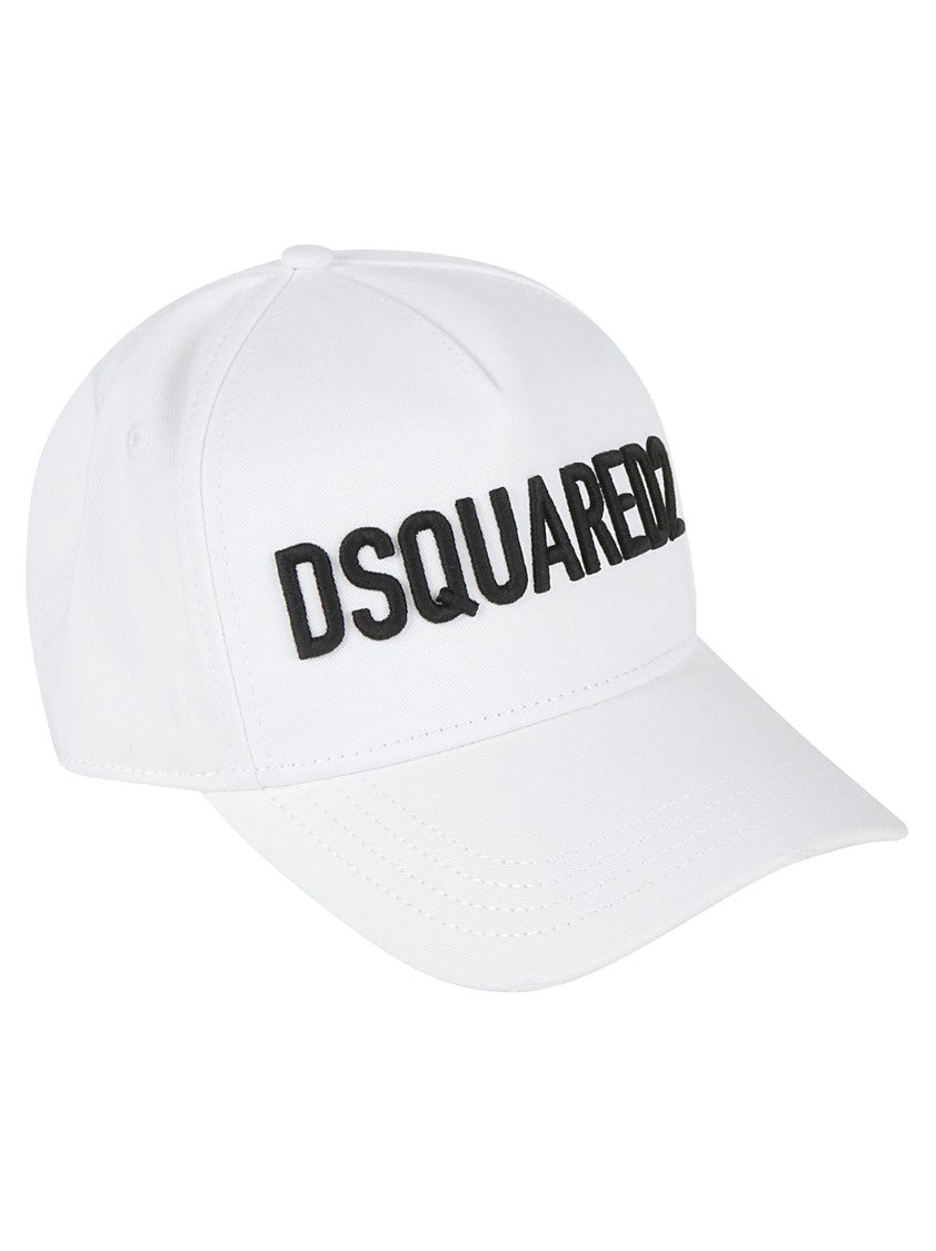 Dsquared2 Structured White Baseball Cap With Embroidered Detailing