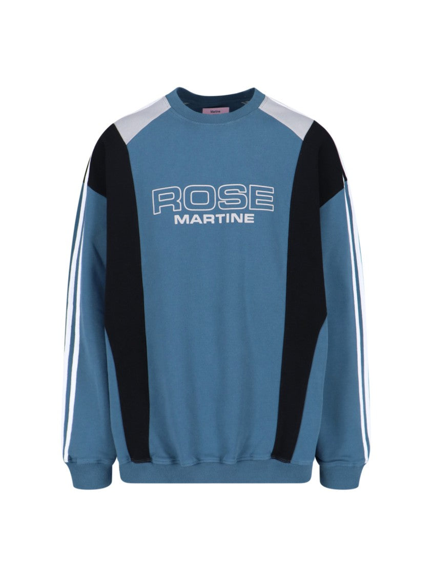 Martine Rose Logo Sweatshirt – Light Blue/White/Black