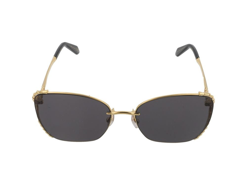 Bulgari Oversized Square Frame Gold-Tone Accent Sunglasses