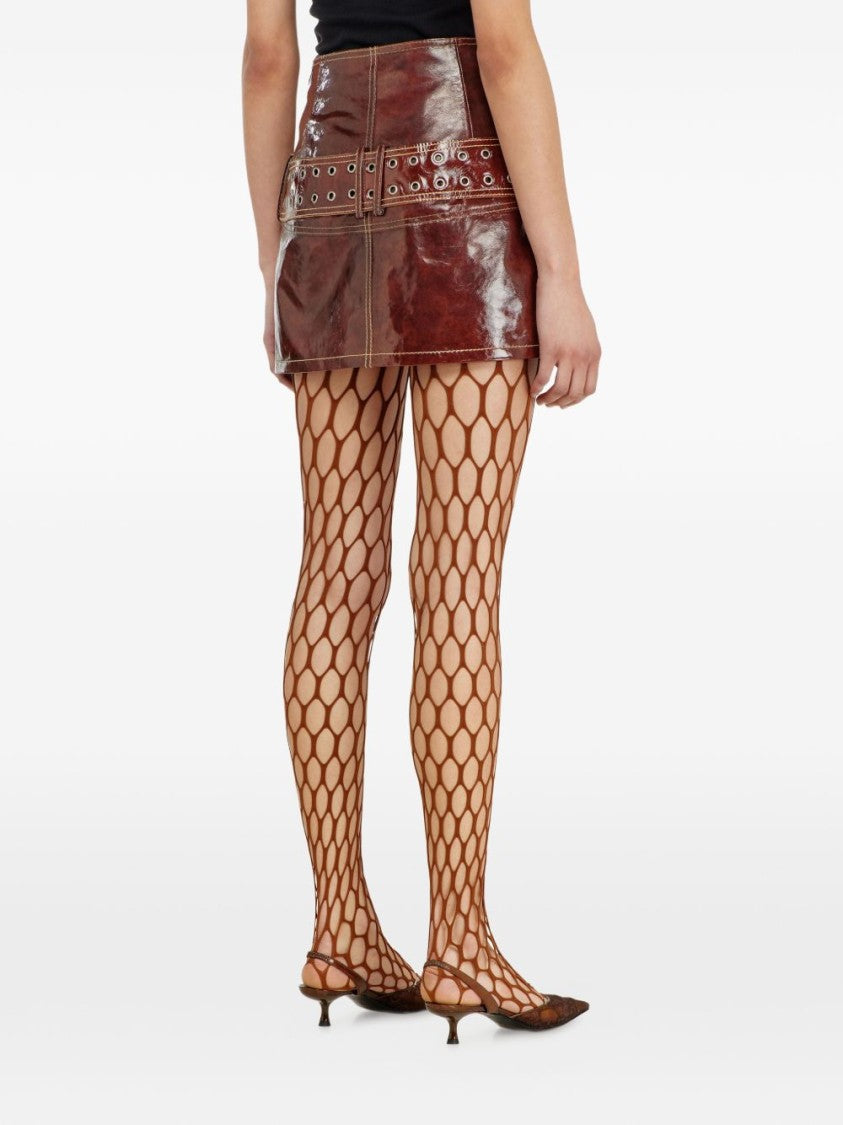 Diesel Mini Skirt With Patent Leather Finish