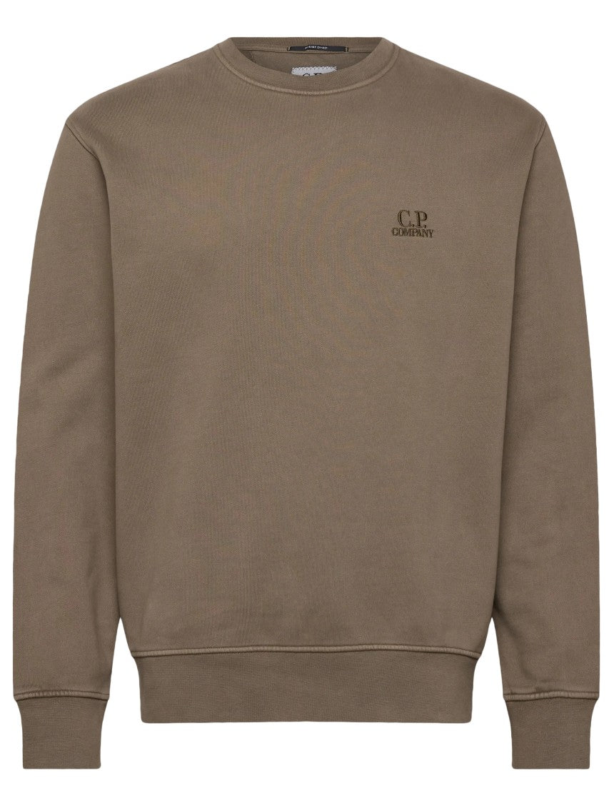 C.P. Company Long-Sleeve Relaxed Fit Crewneck Sweatshirt With Ribbed Details