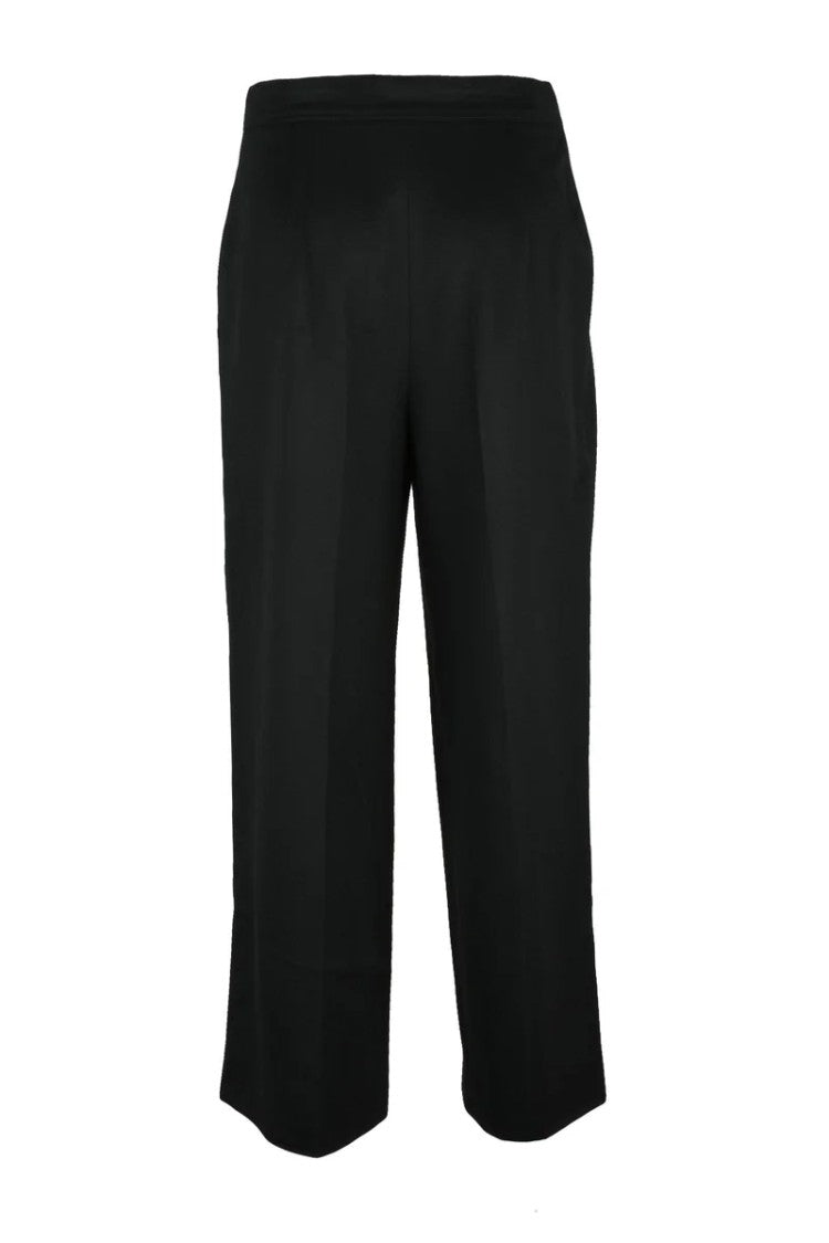 Max Mara Virgin Wool Trousers - Black