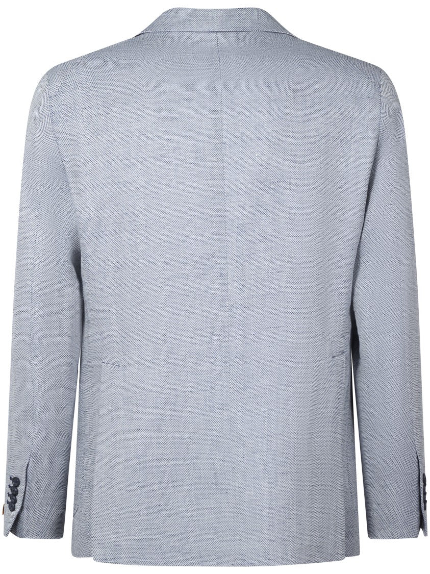 Tagliatore Tailored Herringbone Pattern Jacket
