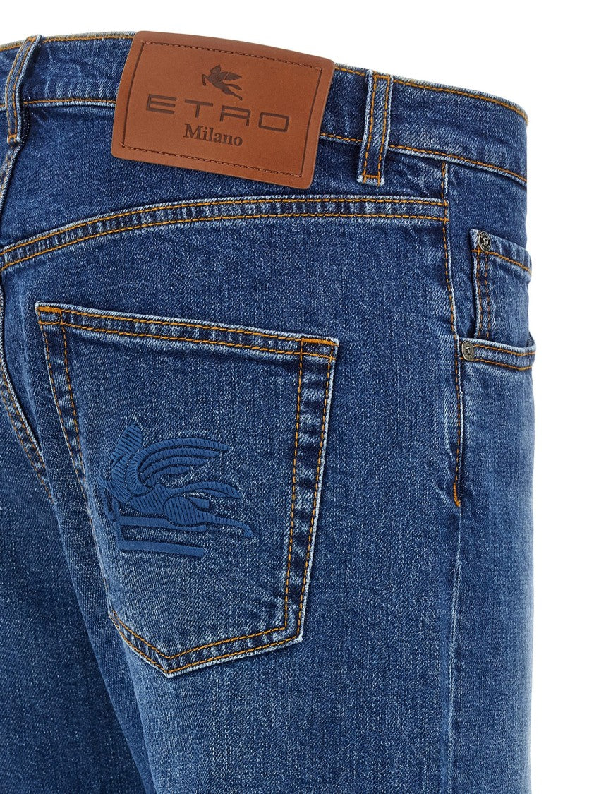 Etro Mid Waist Straight Leg Jeans