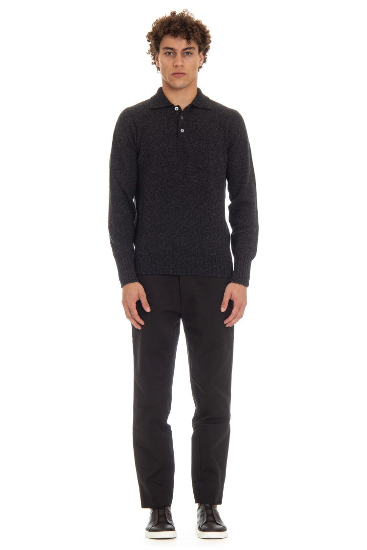 Drumohr Angora Wool Knit Polo