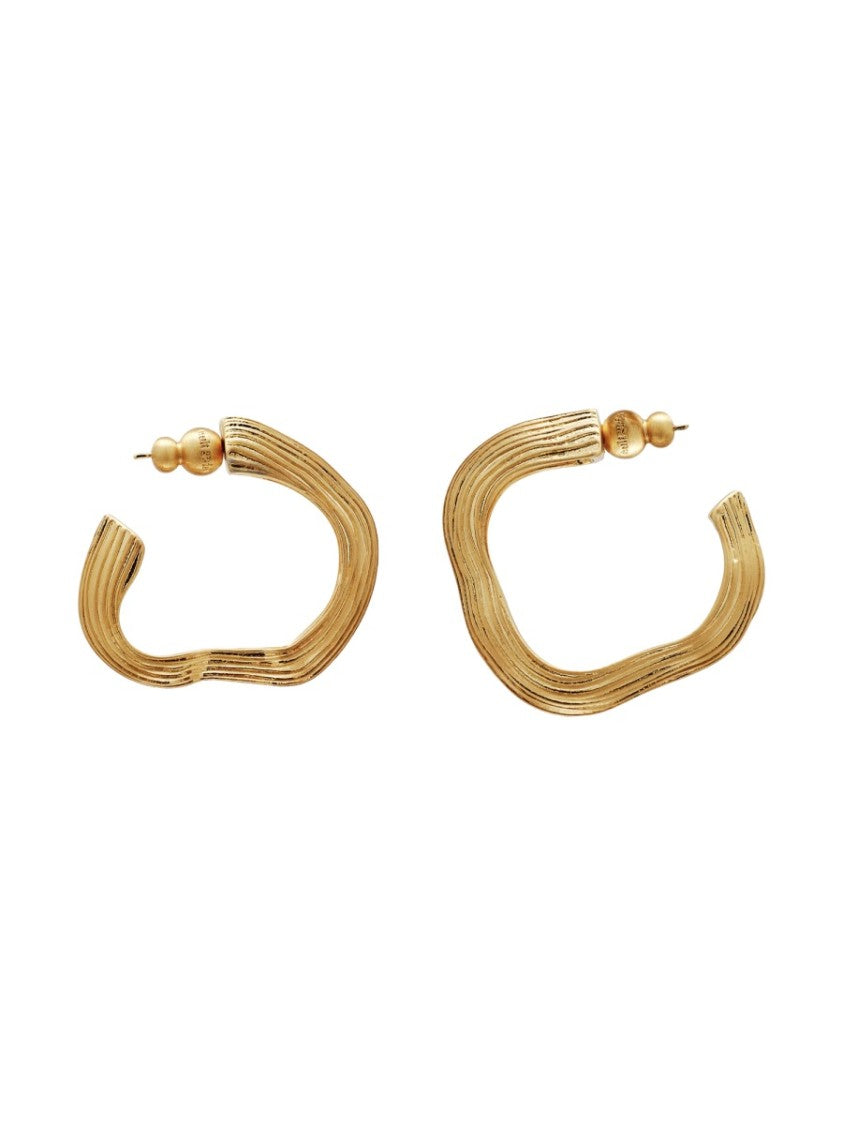 Cult Gaia Palais Ribbed Hoop Earrings