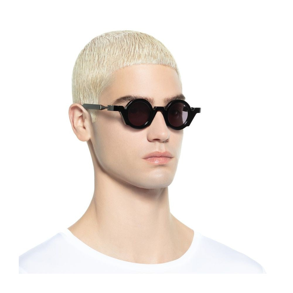 Vava Wl0070 White Label Architectural Black Bio-Acetate Sunglasses