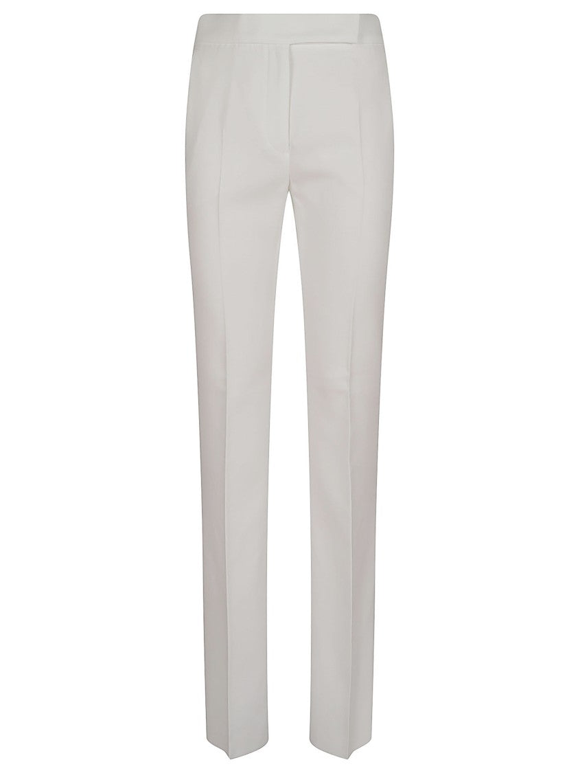 Max Mara Refined Crepe Canvas Slim-Fit Trousers With Asymmetrical Waistband