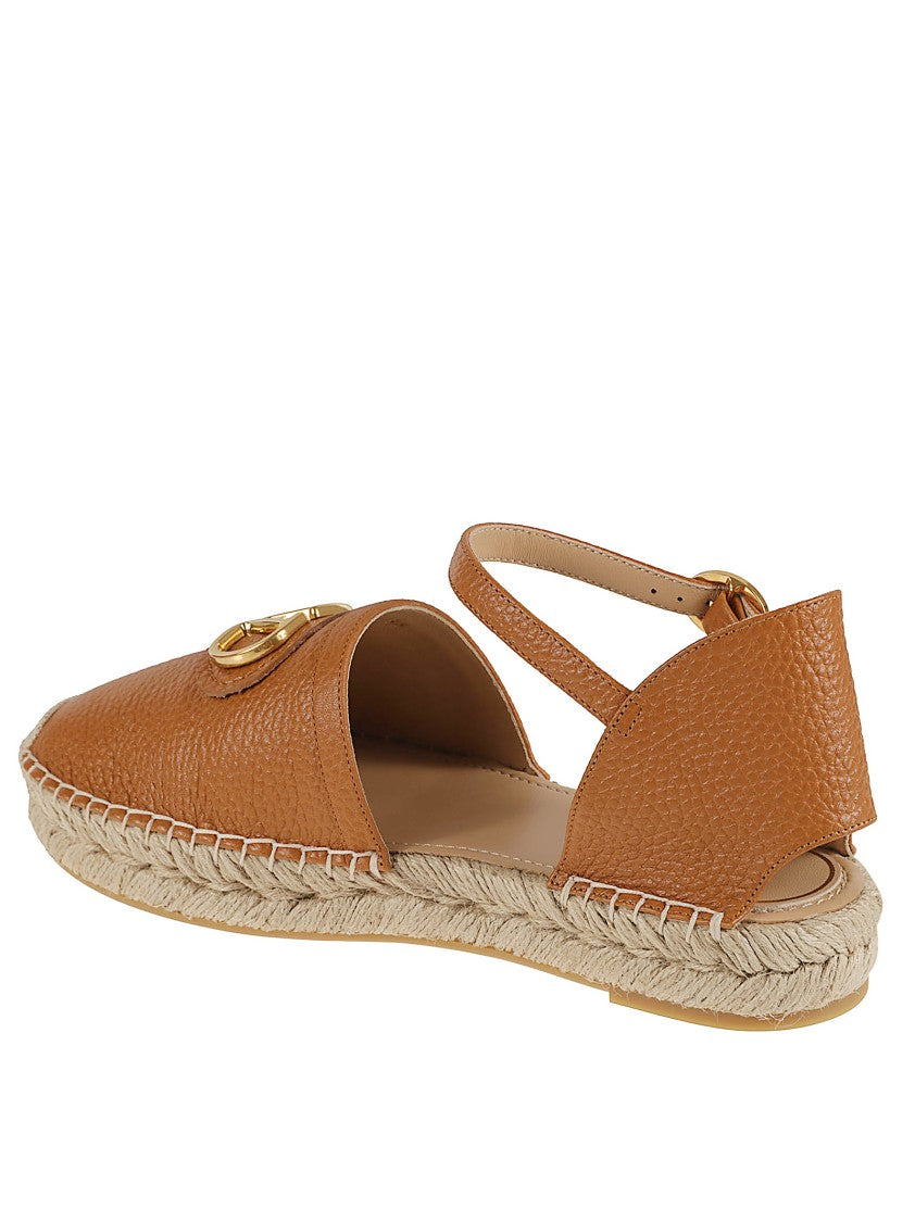 Valentino Garavani Espadrille Flat Shoes With Textured Leather