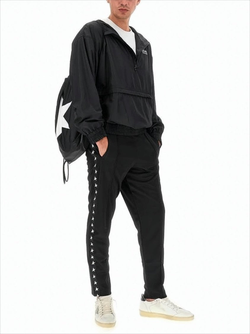 Golden Goose Hooded Pullover With Half-Zip And Logo Detail