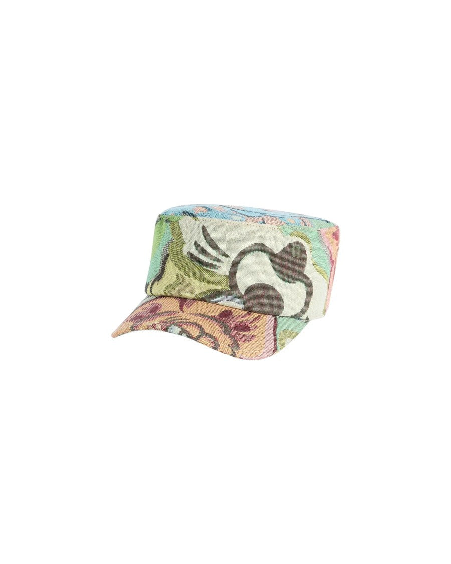 Kenzo Floral Patterned Cotton Cap With Structured Design