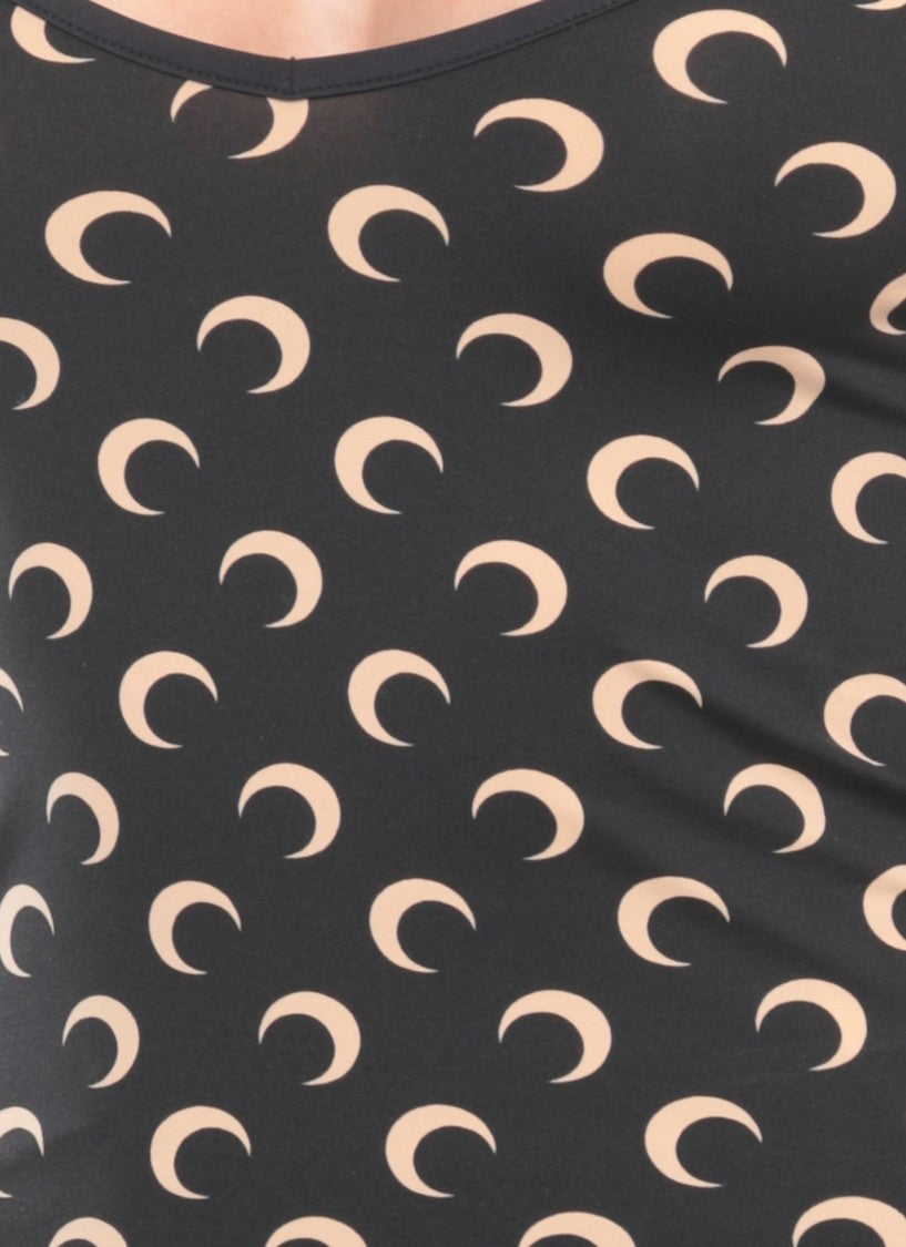 Marine Serre Black Moon Logo Tank Top