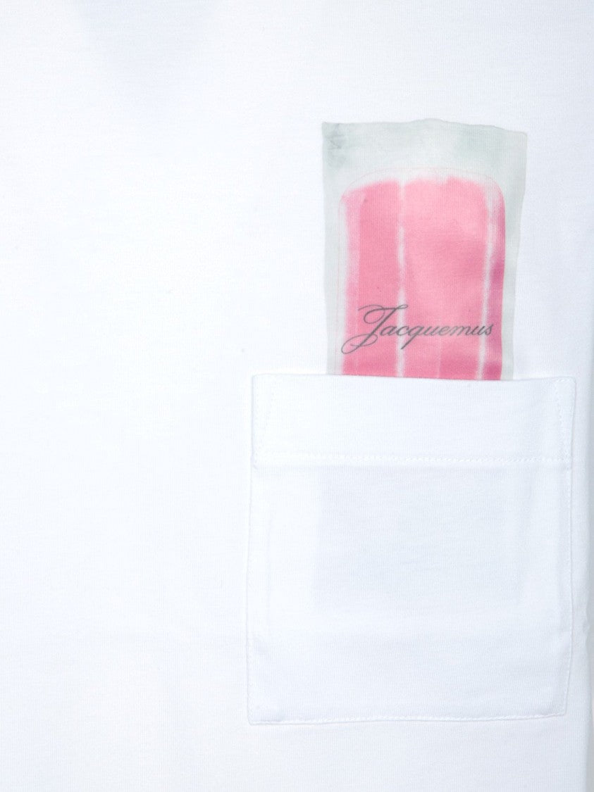 Jacquemus Short-Sleeved Cotton T-Shirt With Subtle Graphic Detail