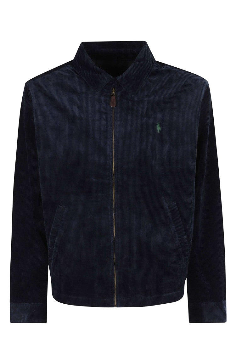 Polo Ralph Lauren Bomber Windbreaker In Hunter Navy Corduroy