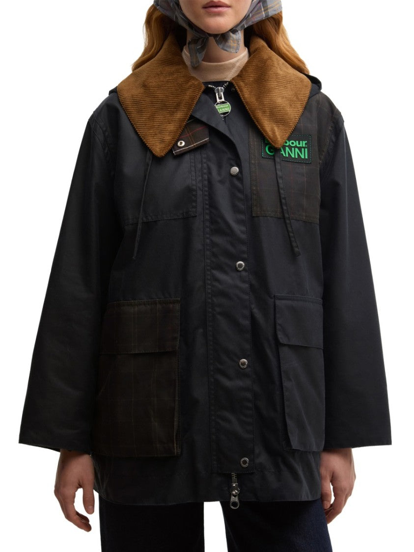 Barbour X Ganni Waxed Cotton Coat