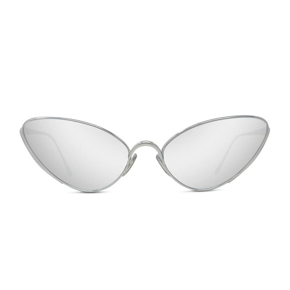 Loewe Signature Narrow Cat-Eye Metal Sunglasses
