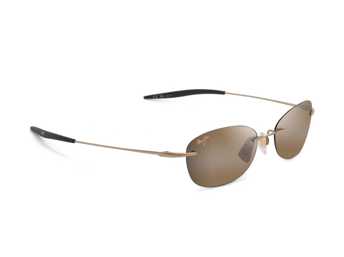 Maui Jim Gold Mj0373s Rimless Round Sunglasses