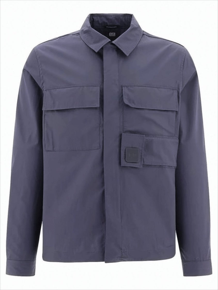 C.P. Company Boxy Silhouette Utility Jacket With Classic Collar And Vented Yoke