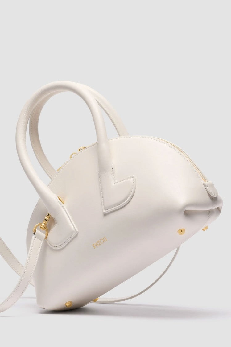 Patou Smooth Leather Bowling Handbag