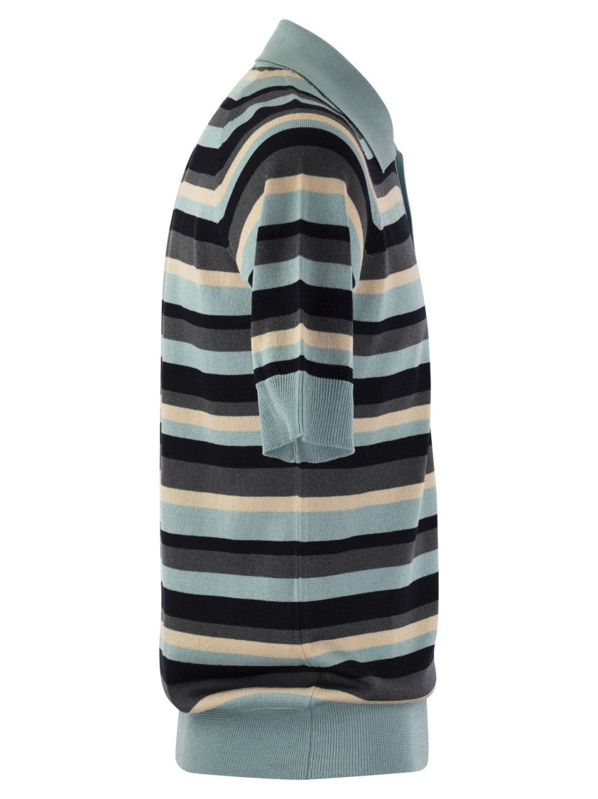 Pt Torino Cotton And Viscose Polo Shirt