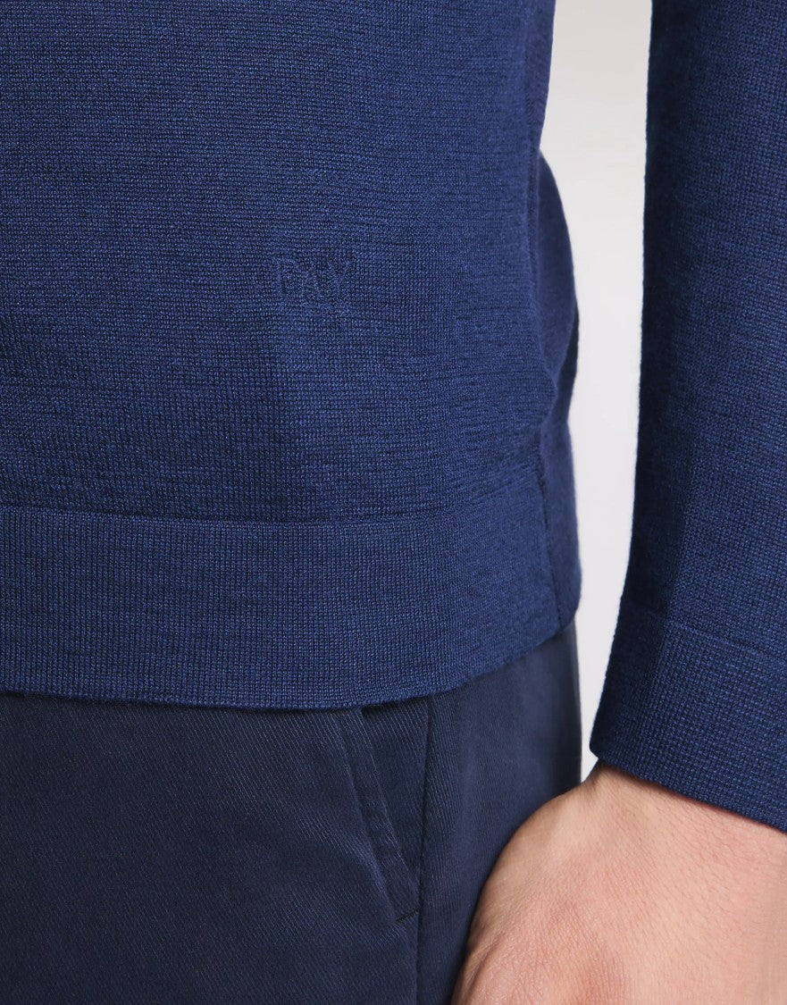 Fay Exclusive Royal Blue Cardigan With Wool-Silk Blend