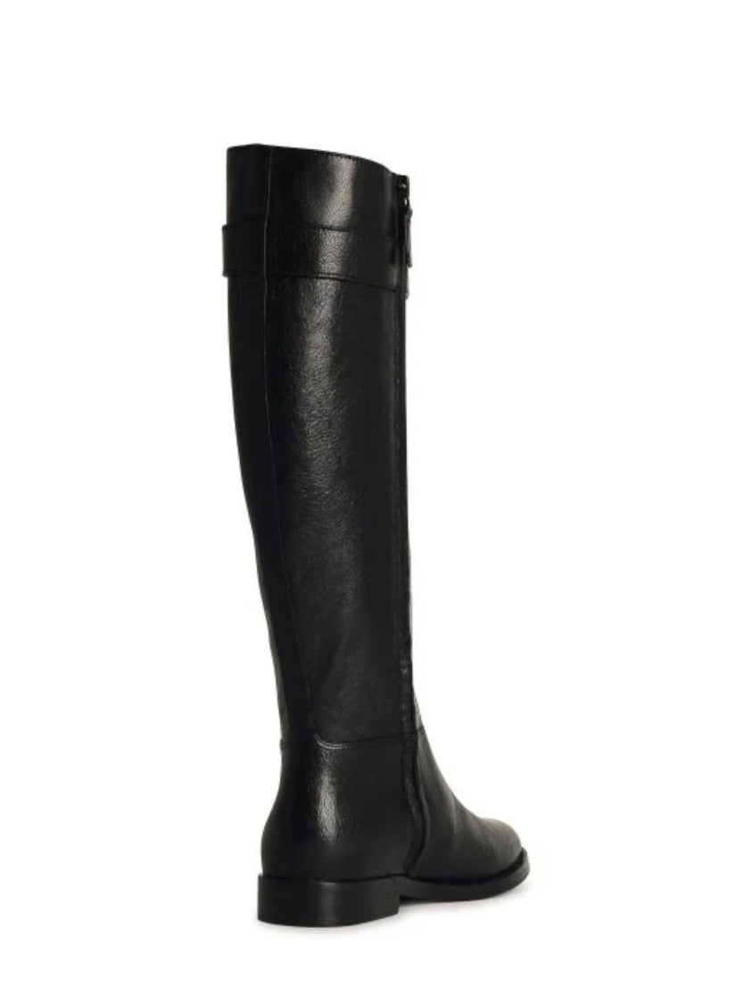 Tory Burch Black Smooth Leather Knee-High Boots