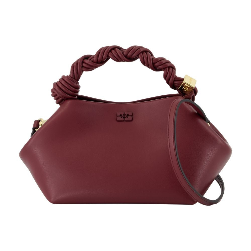 Ganni Bou Small Crossbody - Leather - Burgundy