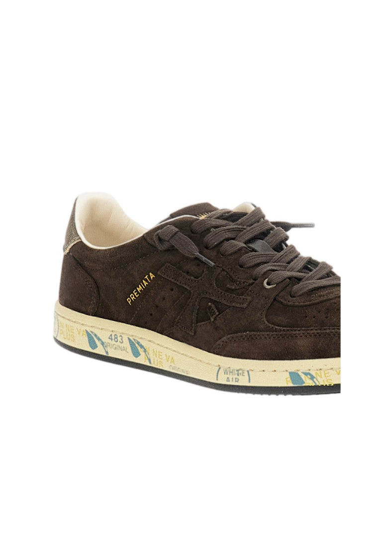 Premiata Brown Suede Bsktclay 8446 Sneakers