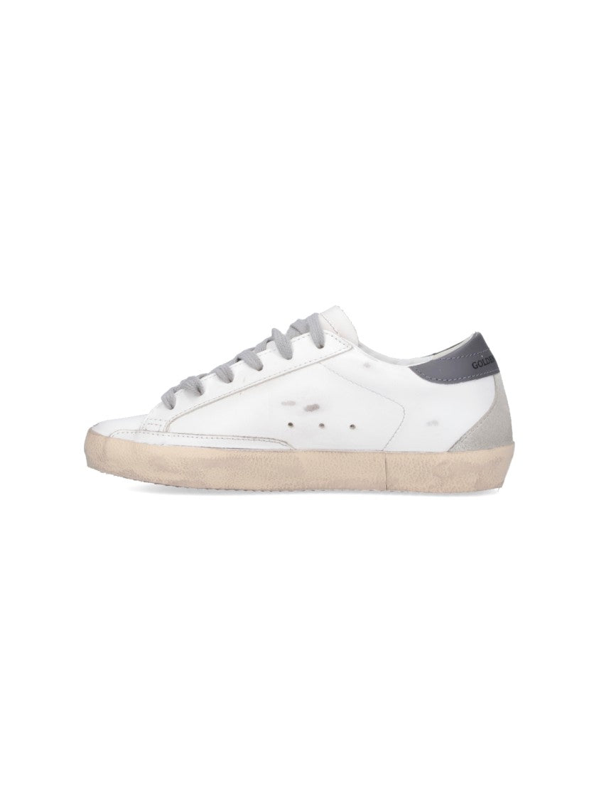 Golden Goose White Super Star Suede Detail Sneakers