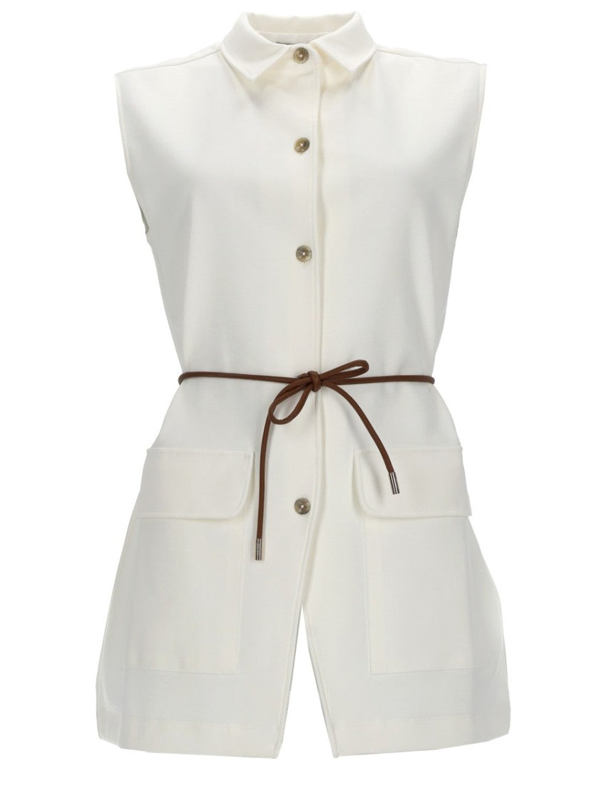 Herno Sleeveless Waist Belt Structured Vest