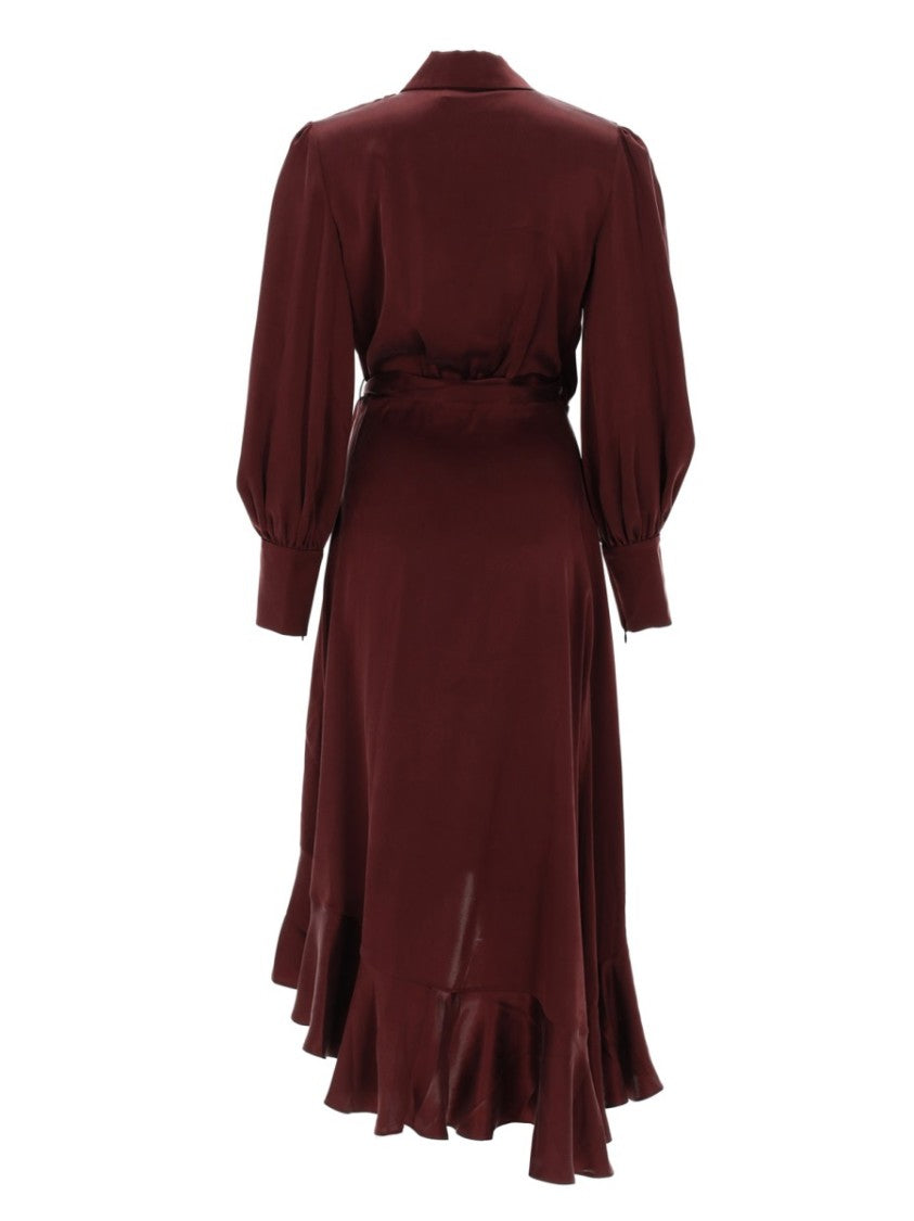 Zimmermann Silk Wrap Midi Dress