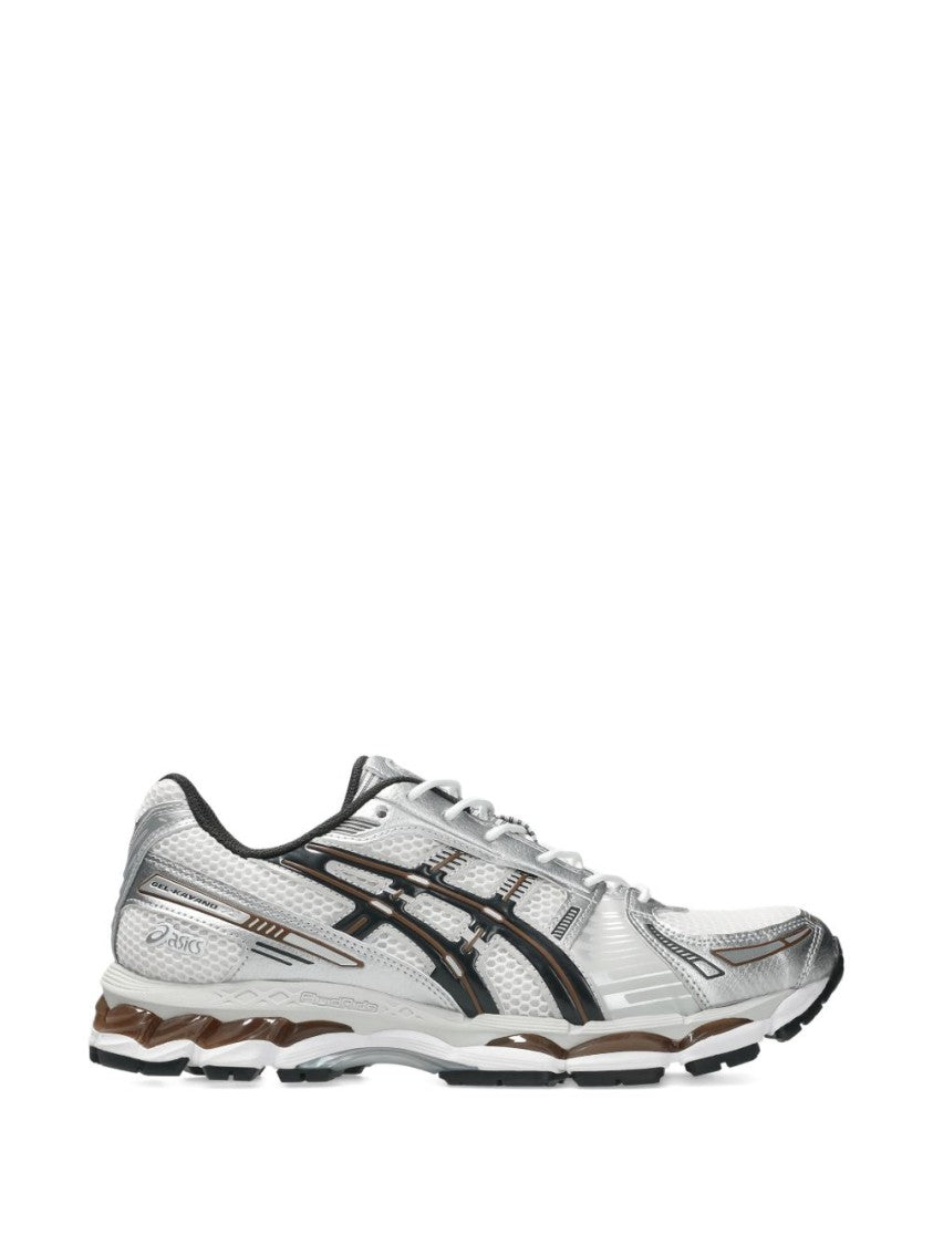 Asics Silver Synthetic Leather Sneakers