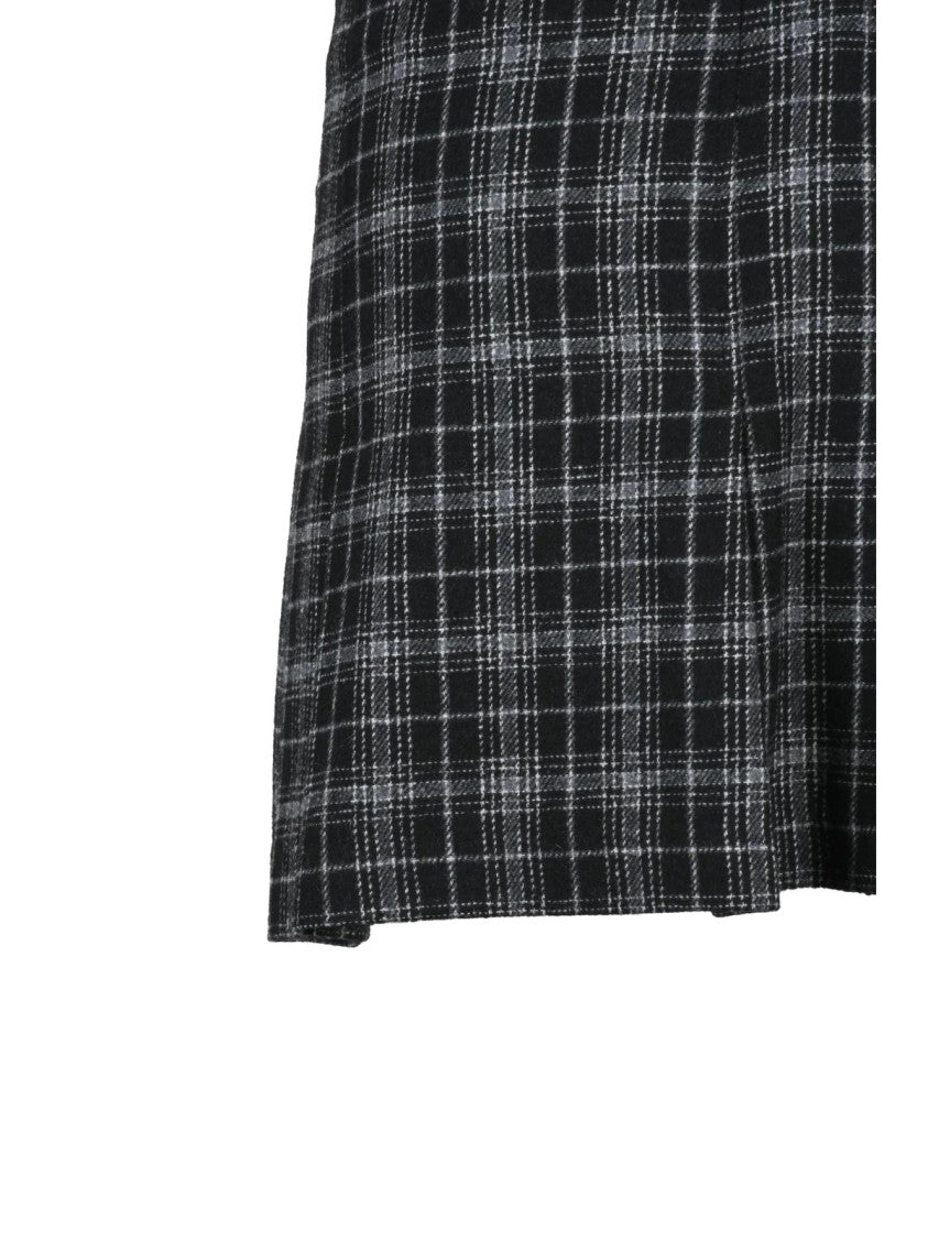 Pinko Black Polyester-Blend Pleated Skirt