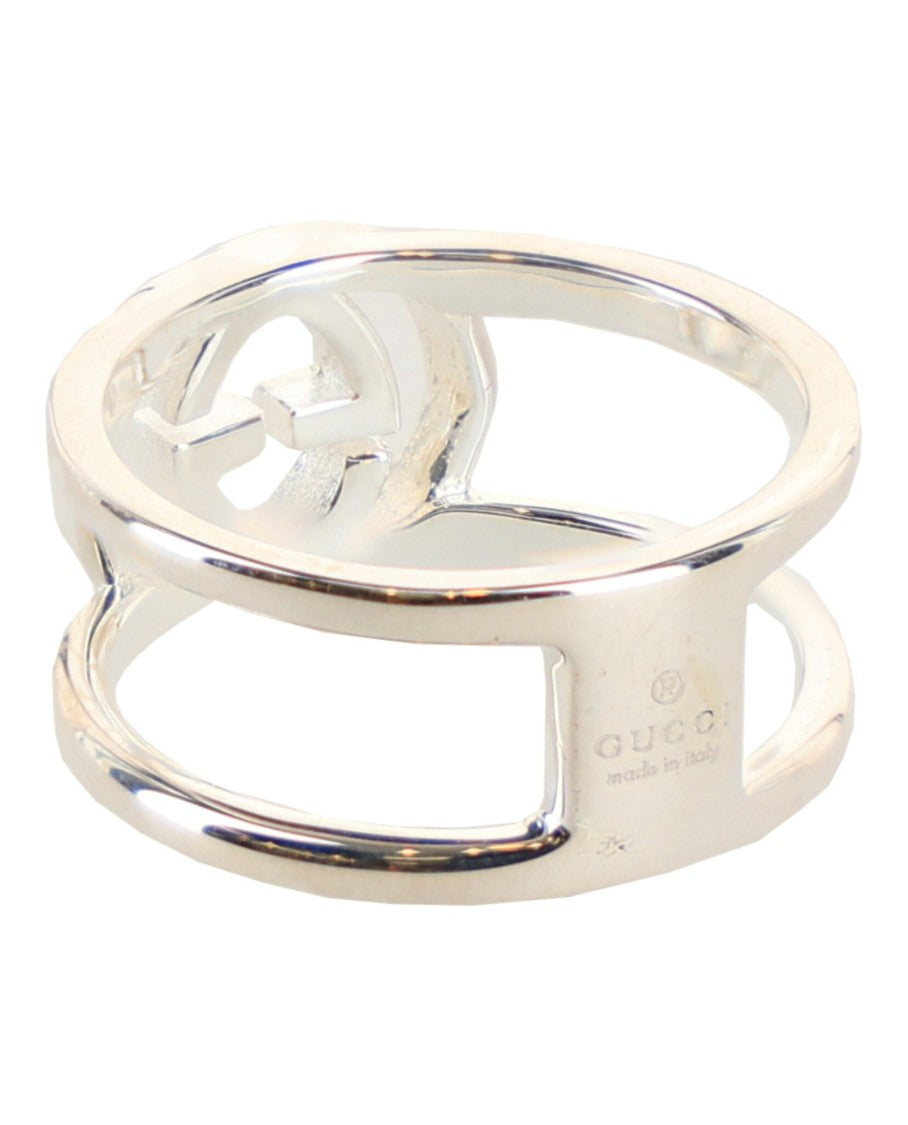 Gucci Interlocking G Cutout Silver Ring