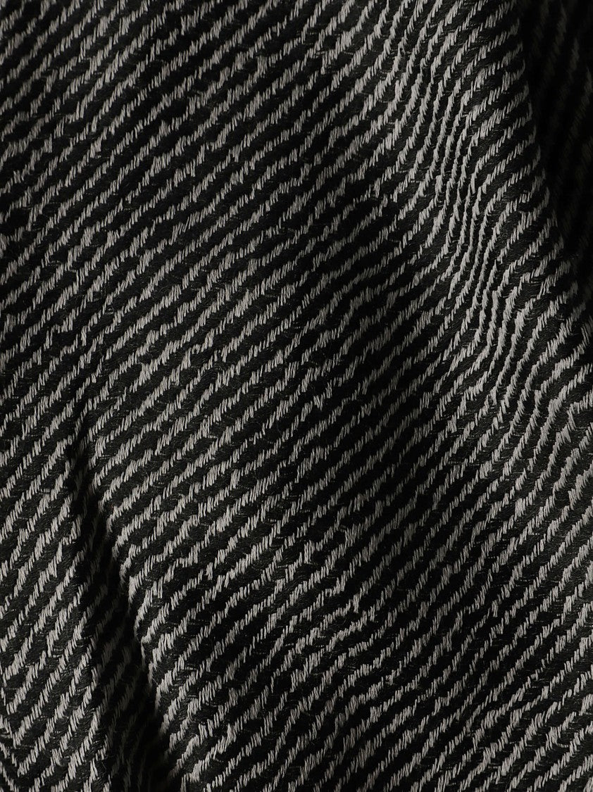 Altea Herringbone Pattern Wool-Silk Scarf