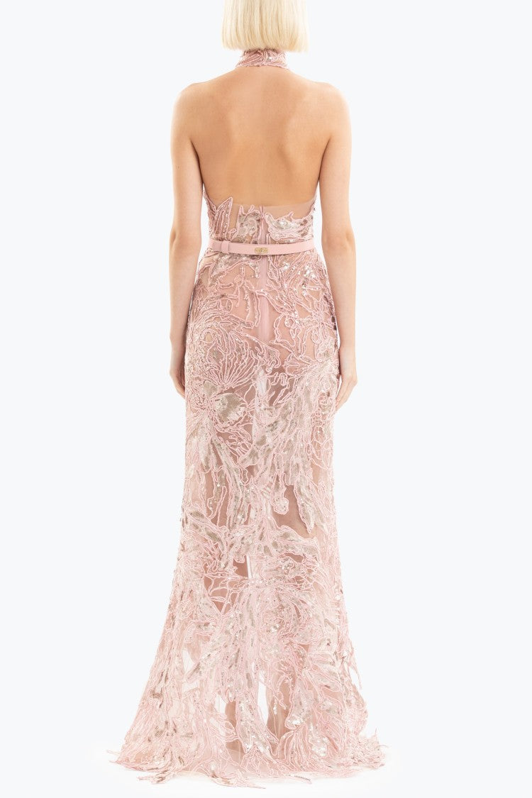 Saiid Kobeisy Embroidered Long Dress