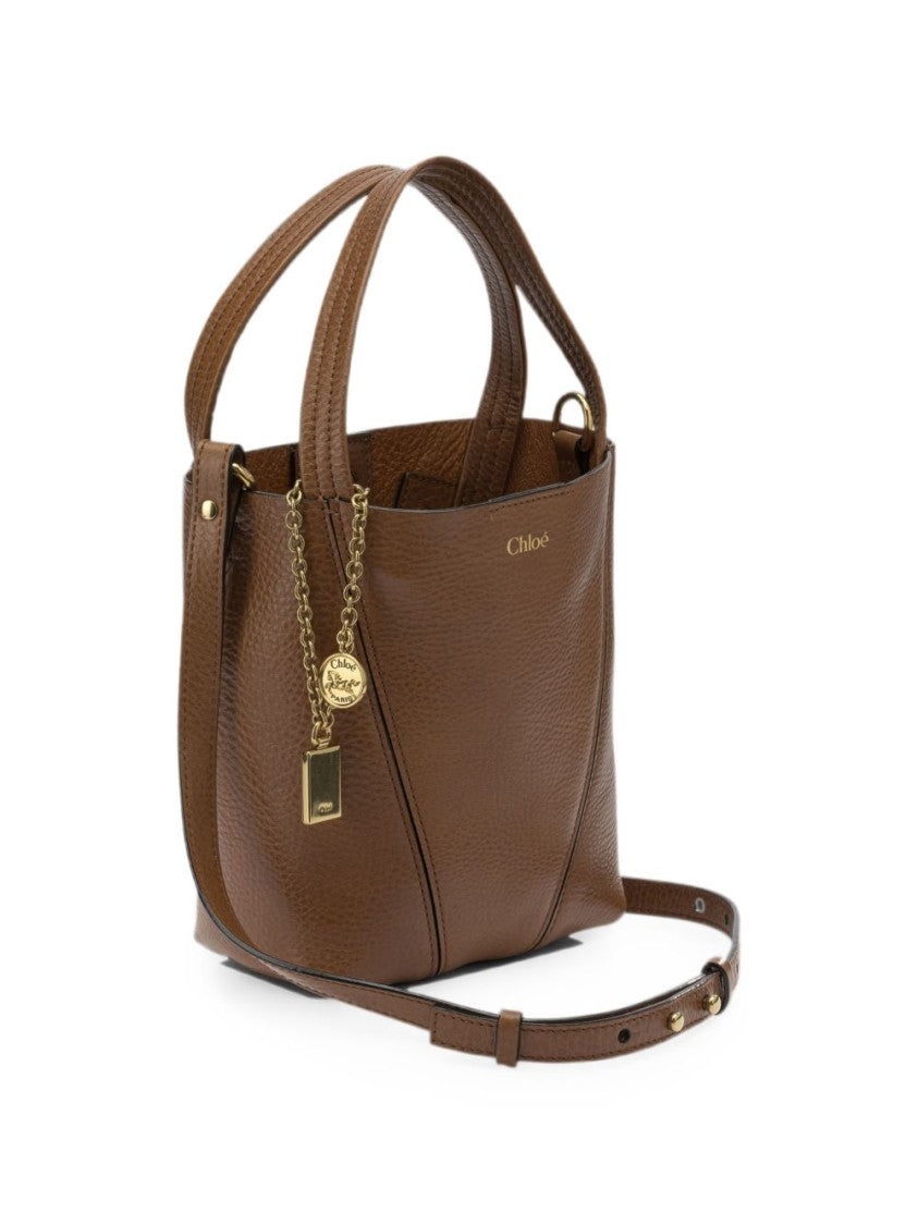 Chloé Structured Pebbled Leather Tote Bag