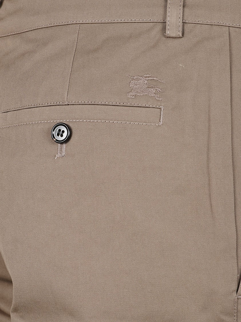 Burberry Cotton Chino Trousers With Straight-Leg Silhouette