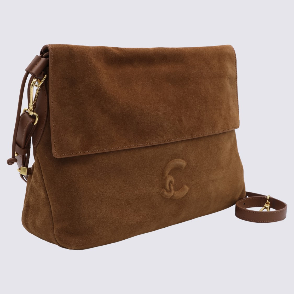 Coccinelle Suede Tote Bag With Embossed Logo