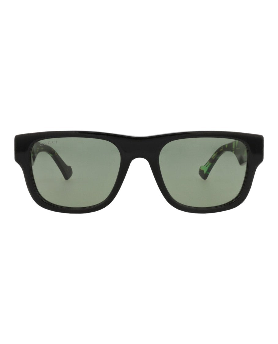 Gucci Square-Frame Recycled Acetate Sunglasses With Jewel-Toned Velvet Case