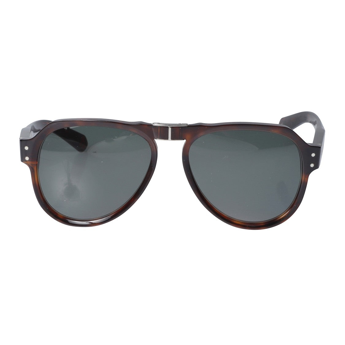 Kador Pilot Flag/N Aviator-Inspired Tortiose Shell Sunglasses With Metallic Accents