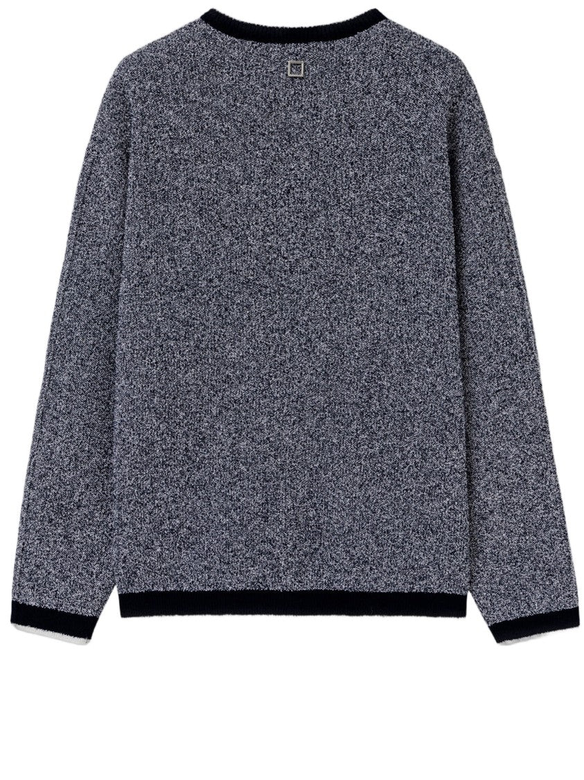 Wooyoungmi Textured Knit Cardigan With Contrast Trim