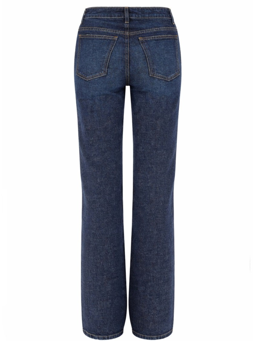 Khaite Dark Indigo Danielle Straight-Leg Jeans