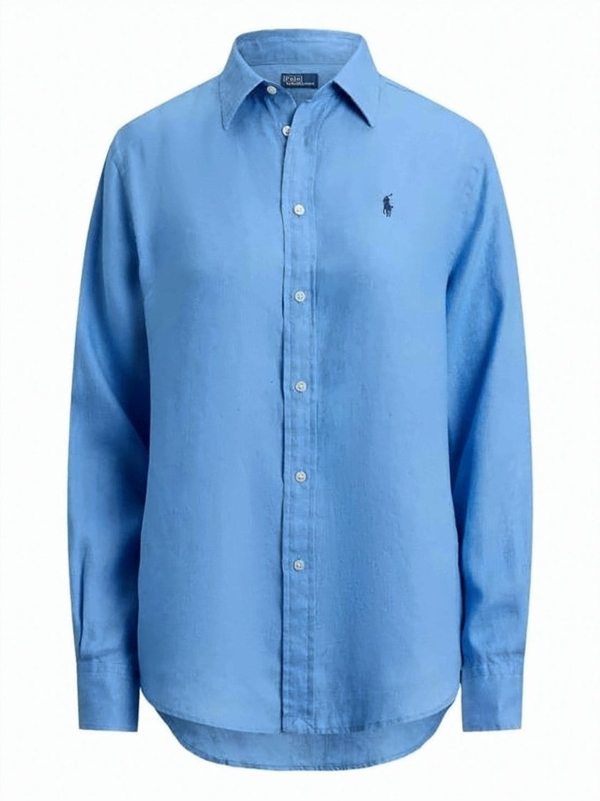 Polo Ralph Lauren Light Blue Relaxed Fit Linen Shirt