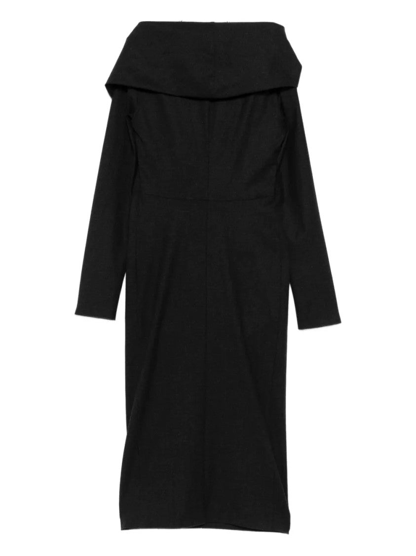 Alberta Ferretti Flowing Delicate Draping Refined Neckline Dress