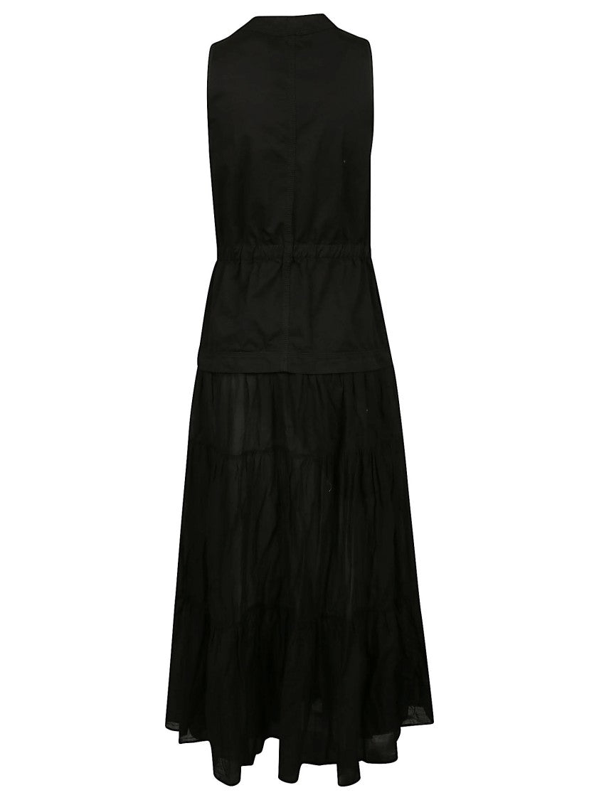 Pinko Casarsa Sleeveless Tiered Cotton Maxi Dress