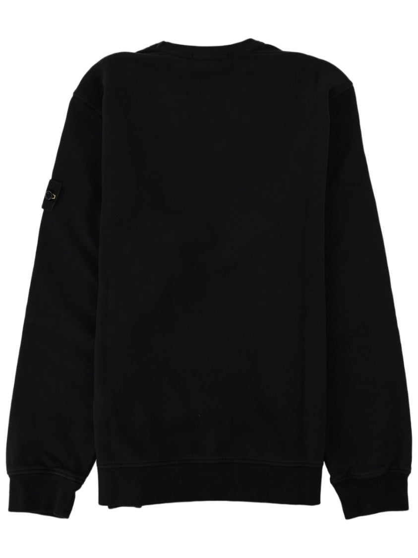 Stone Island Crewneck Patch Logo Cotton Sweatshirt